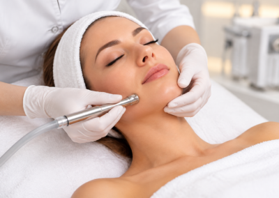 Deimantinės dermabrazijos procedūra veido odai